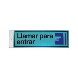 PICTOGRAMA LATONADO 180X60 LLAMAR PARA ENTRAR