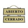 PLACA ABIERTO-CERRADO LATONADO 110