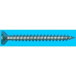 TORNILLO AGLOMERADO CABEZA PLANA 4X30 ZN. CAJA