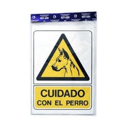 SEÑAL PLASTICO CUIDADO CON EL PERRO