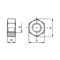 TUERCA EXAGONAL 934 INOX. A-2 6 (CENT.)