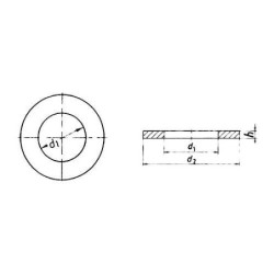 ARANDELA PLANA DIN-125 INOX. A-2 5 (CENT.)