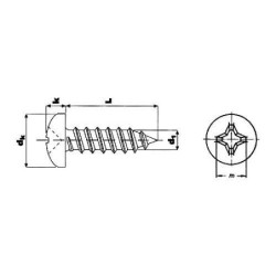 TORNILLO DIN-7981 PH. INOX. A-2 10X2 (CENT.)