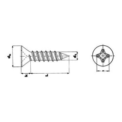TORNILLO DIN-7982 PH. INOX. A-2 10X1 1/4 (CENT.)