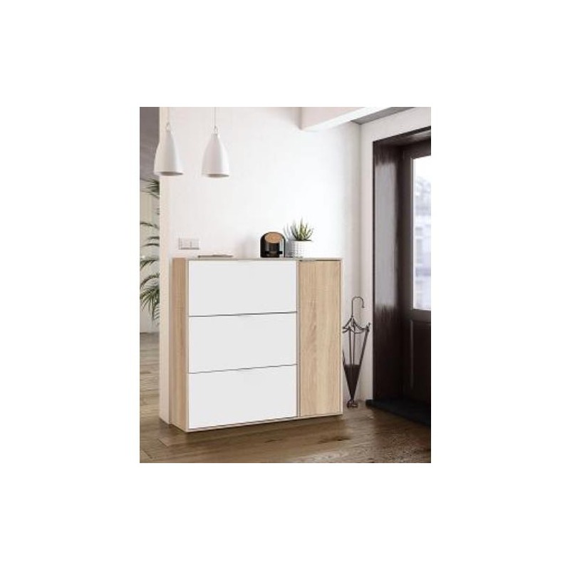 ZAPATERO CLASS 4 PUERTAS BLANCO/ROBLE 017818F
