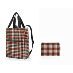 BOLSA MINI MAXI 2EN1 GLENCHECK RED 30,5X41X15,5CM.