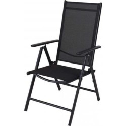 SILLON RESPALDO ALTO PLEGABLE ACERO TEXTILENE