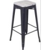 TABURETE BAR METAL 30X77CM. NEGRO
