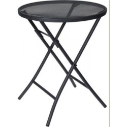 MESA JARDIN PLEGABLE REDONDA 60CM GRIS X81000080