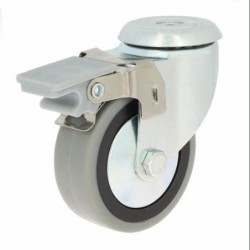 RUEDA CON SOPORTE ARO GOMA 80 CON FRENO 79323