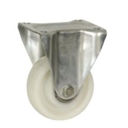 RUEDA CON SOPORTE ARO NYLON 200MM FIJO 75372