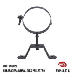 ABRAZADERA MURAL AJUSTABLE PELLET 80 096028
