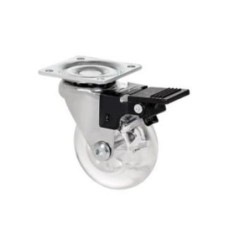 RUEDA GIRATORIA CON PLACA Y FRENO 50MM