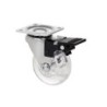 RUEDA GIRATORIA CON PLACA Y FRENO 75MM