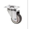 RUEDA GIRATORIA CON PLACA Y GOMA GRIS 40MM