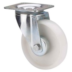 RUEDA GIRATORIA DE POLIAMIX BLANCO 80MM
