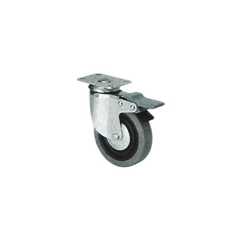 RUEDA GIRATORIA GOMA BH 100 MM. 1-0302