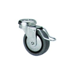 RUEDA GIRATORIA GOMA GRIS 60 MM. 1-0330