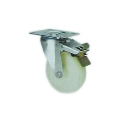 RUEDA GIRATORIA NYLON CON FRENO 100 MM. 2-1194