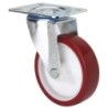 RUEDA POLIURETANO ROJA GIRATORIA 125 MM. 2-2357