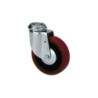 RUEDA POLIURETANO ROJA GIRATORIA 100 MM. 2-2468