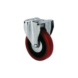 RUEDA POLIURETANO ROJA FIJA 80 MM. 2-2473