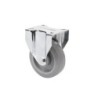 RUEDA FIJA 100 GOMA GRIS ELASTICA 170KG.