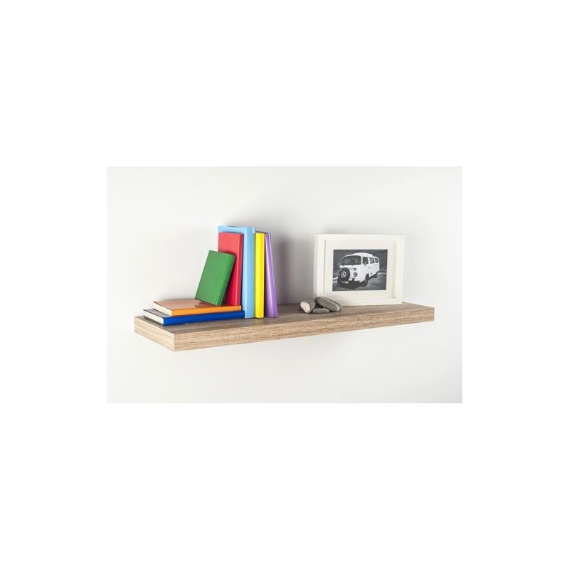 ESTANTERIA RECTANG. ROBLE BLANCO 80X25 1,8 CM