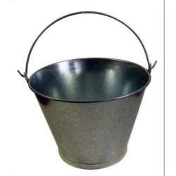 CUBO GALVANIZADO CONICO 13' ASA LISA Ø32,5X24CM.
