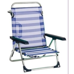 SILLA PLAYA FIBRELINE CON ASA ALUMINIO 606ALF-56