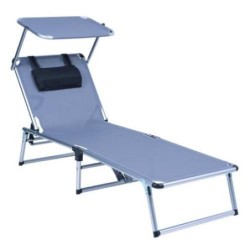 CAMA CON PARASOL GRIS 1043ALF-0074