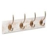 PERCHA PARED MAD.BCO. DESGASTADO 4 GANCHO ORO INCA