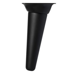 PATA CONICA INCLI.150MM NEGRA/PLATO METAL NEGRO