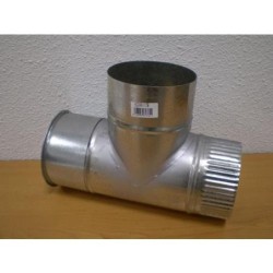 TE CON TAPON GALVANIZADA 120 MM.