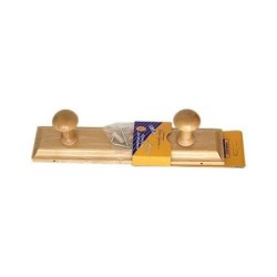 PERCHA MADERA 2 POMOS NATURAL 132