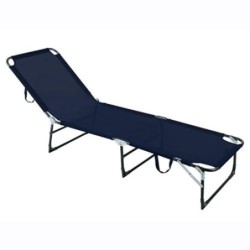 CAMA PLEGABLE ACERO GRIS Y TEXALINE AZUL OSCURO