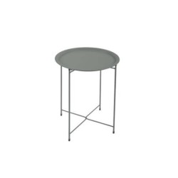MESA AUXILIAR PLEGAB.ACERO Ø46CM.CORDELIA GRIS