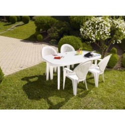MESA MIAMI 165 BLANCA 72X165X100CM. 52260004