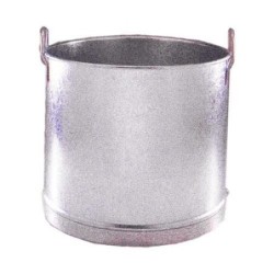 CUBO RECTO GALVANIZADO 2 ASAS LATERALES 13 22 L.