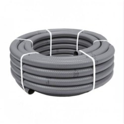 TUBO PVC FLEXIBLE 32MM. 25M. EVACUACION GRIS 3339