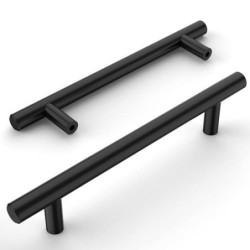 TIRADOR MUEBLE AC.INOX NEGRO MATE 128MM 65002N