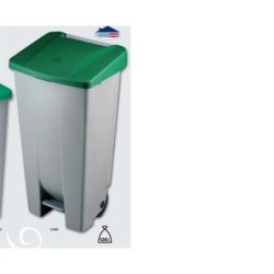 CONTENEDOR CON RUEDAS Y PEDAL 120 L. VERDE