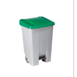 CONTENEDOR CON RUEDAS Y PEDAL 80 L. VERDE