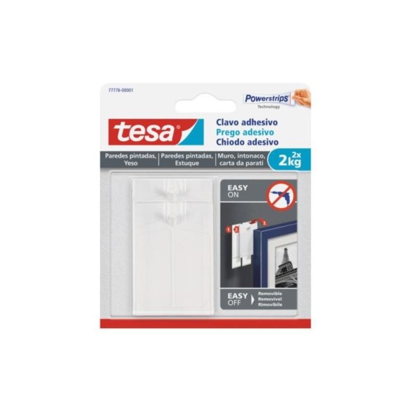 CLAVO ADHESIVO PARED PINTADA HASTA 2KG (BL.2)77776