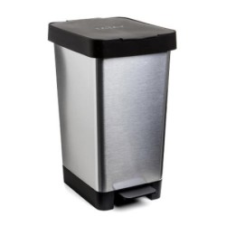 CUBO PEDAL 25 LITROS SMART STEEL GRIS 1021301