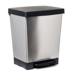 CUBO PEDAL CUBIK STEEL 23 L.METALIZADO 1020609