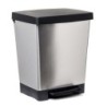 CUBO PEDAL CUBIK STEEL 23 L.METALIZADO 1020609
