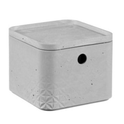 CAJA C/TAPA BETON XS CUBE 3L GRIS 243398