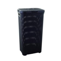 CESTO CON TAPA 40L.NATURAL STYLE MARRON 193009