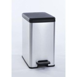 CUBO PEDAL 25 L. SLIM BIN PLATA 213300